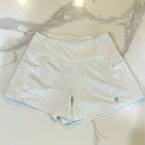 White athletic shortd